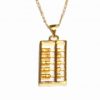 Pandantiv unisex pe lant, placat cu aur 18K - Abacus